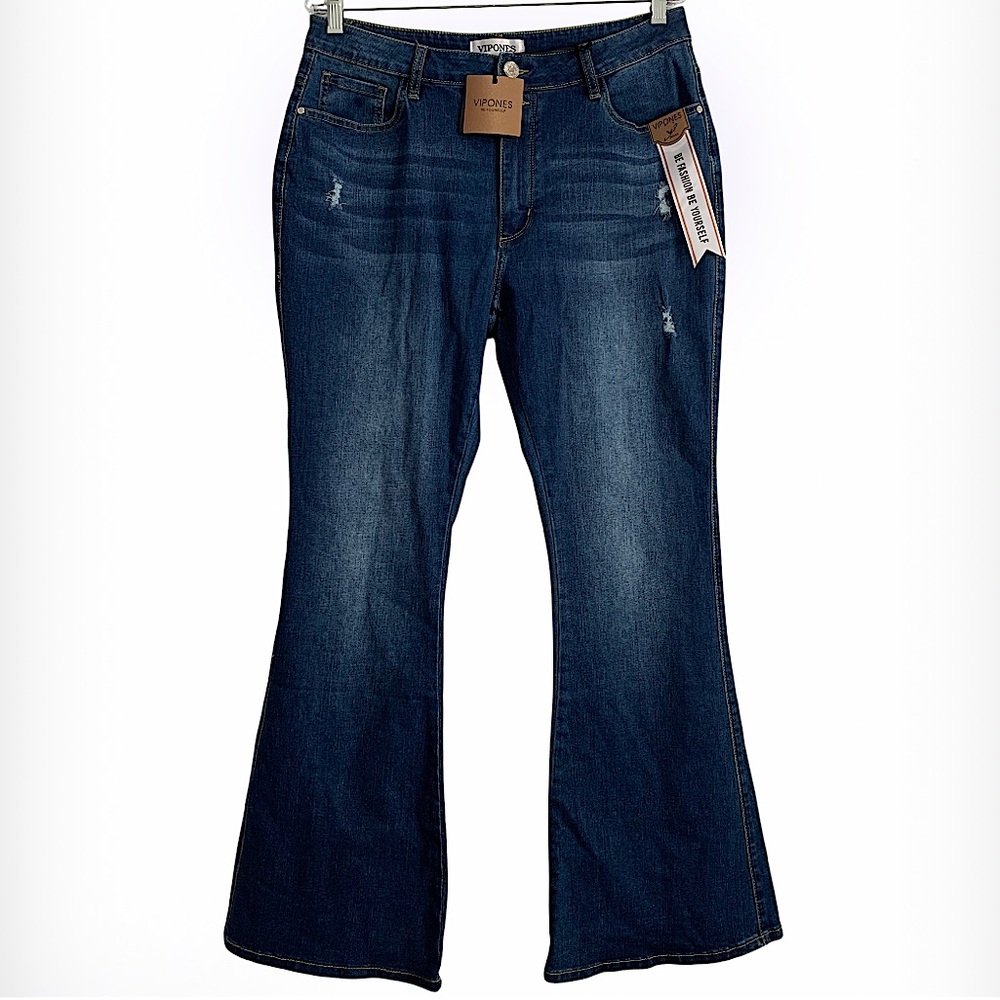 VIPONES Flare Leg Jeans